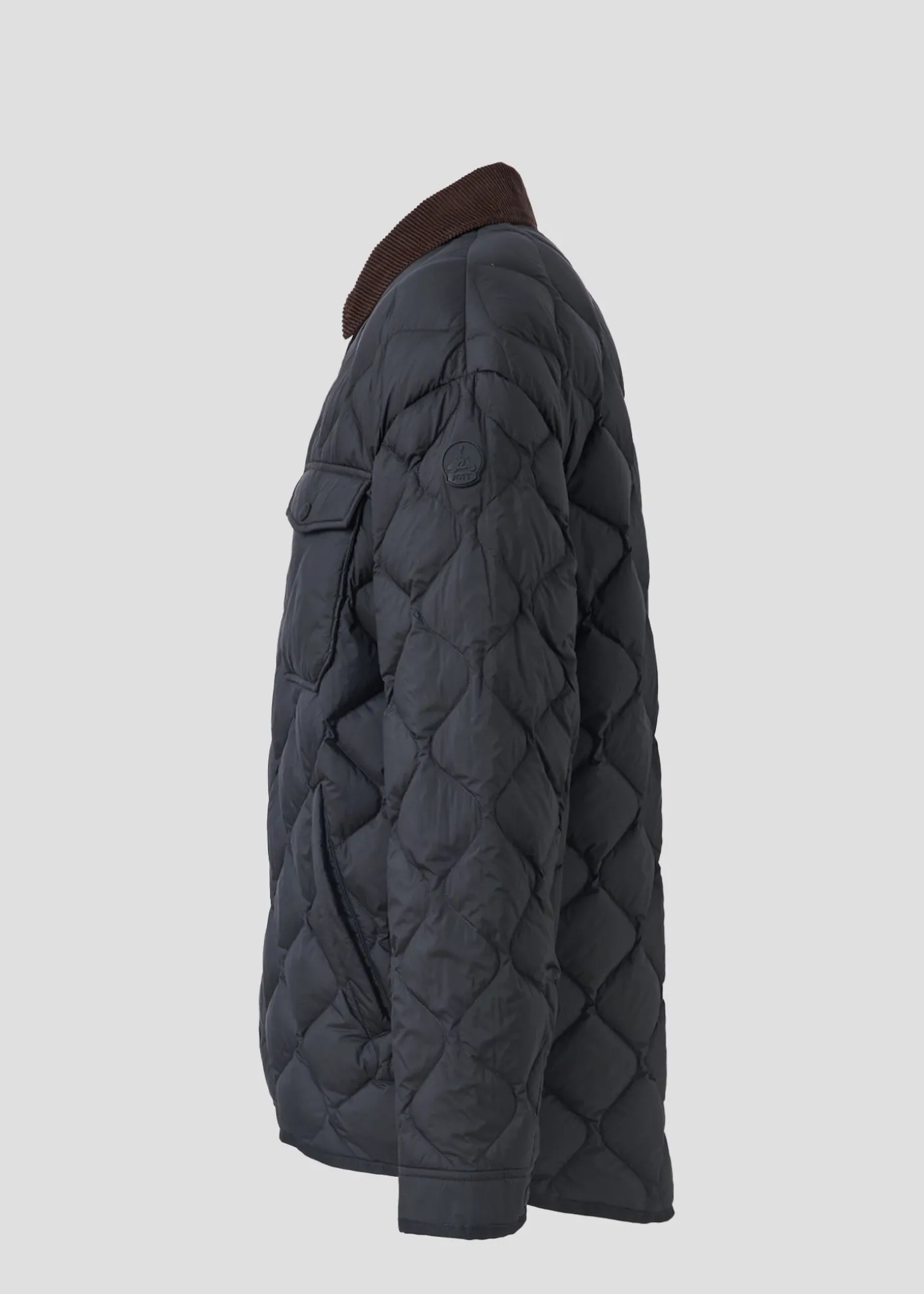 Doudoune légère col chemise Noir Echo