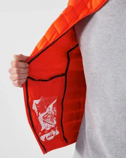 Doudoune légère Rouge feu Mat