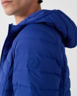 Doudoune légère stretch à capuche Bleu cobalt Frantz