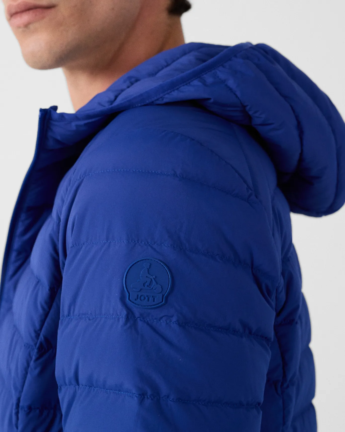 Doudoune légère stretch à capuche Bleu cobalt Frantz