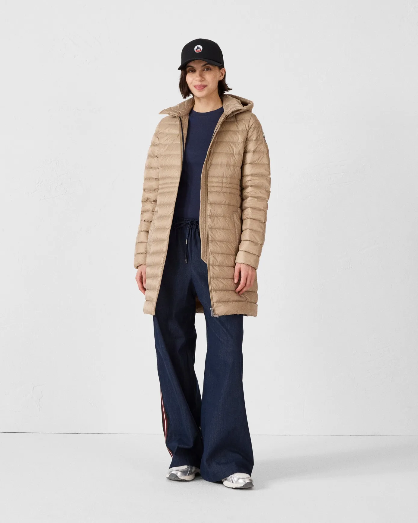 Doudoune longue à capuche Beige Vero 2.0