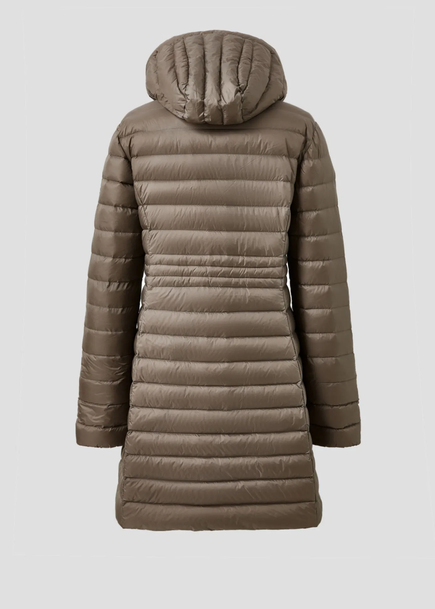 Doudoune longue à capuche Taupe Vero 2.0