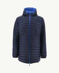 Doudoune longue réversible à capuche Azur/Marine Amsterdam