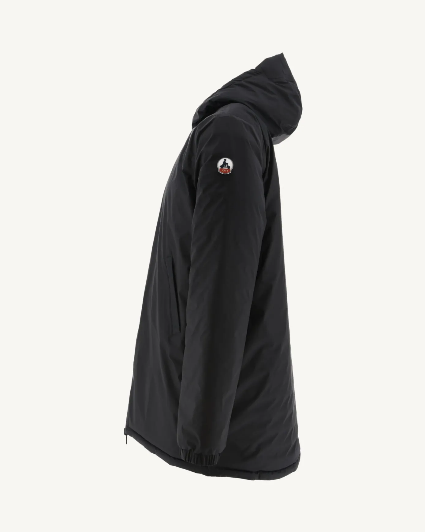 Doudoune longue réversible à capuche Noir/Gris clair Amsterdam