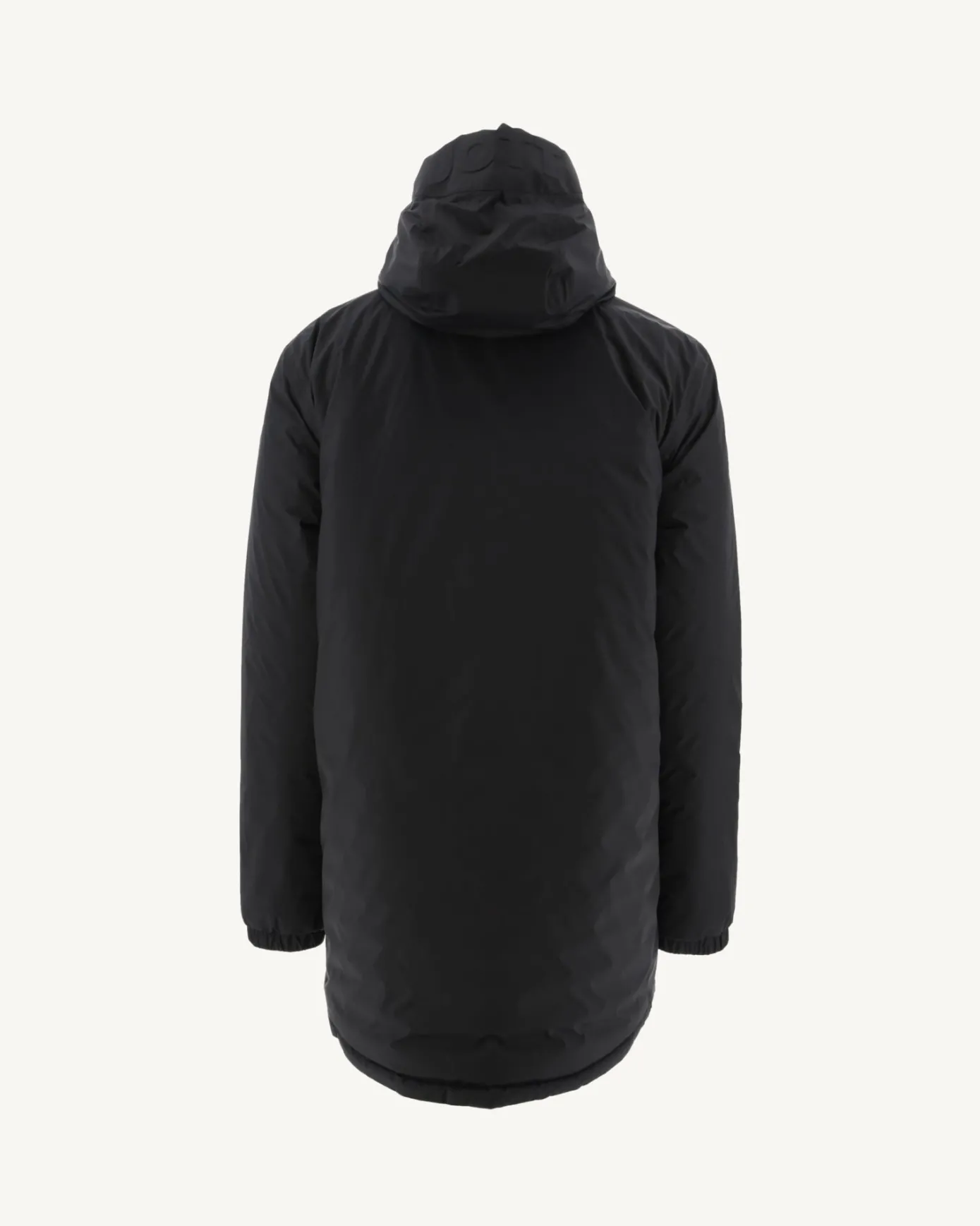 Doudoune longue réversible à capuche Noir/Gris clair Amsterdam