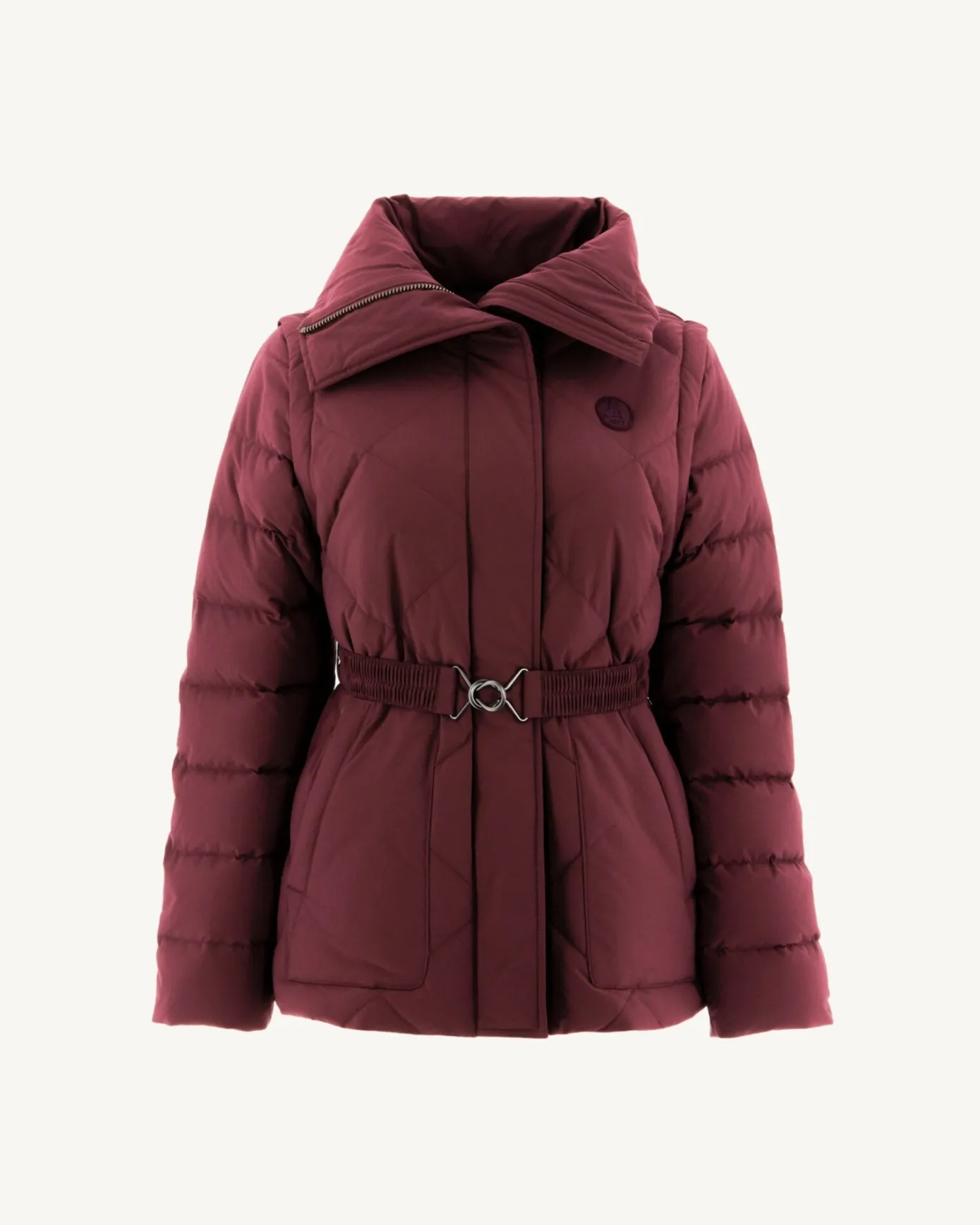Doudoune manches amovibles Aubergine Anita