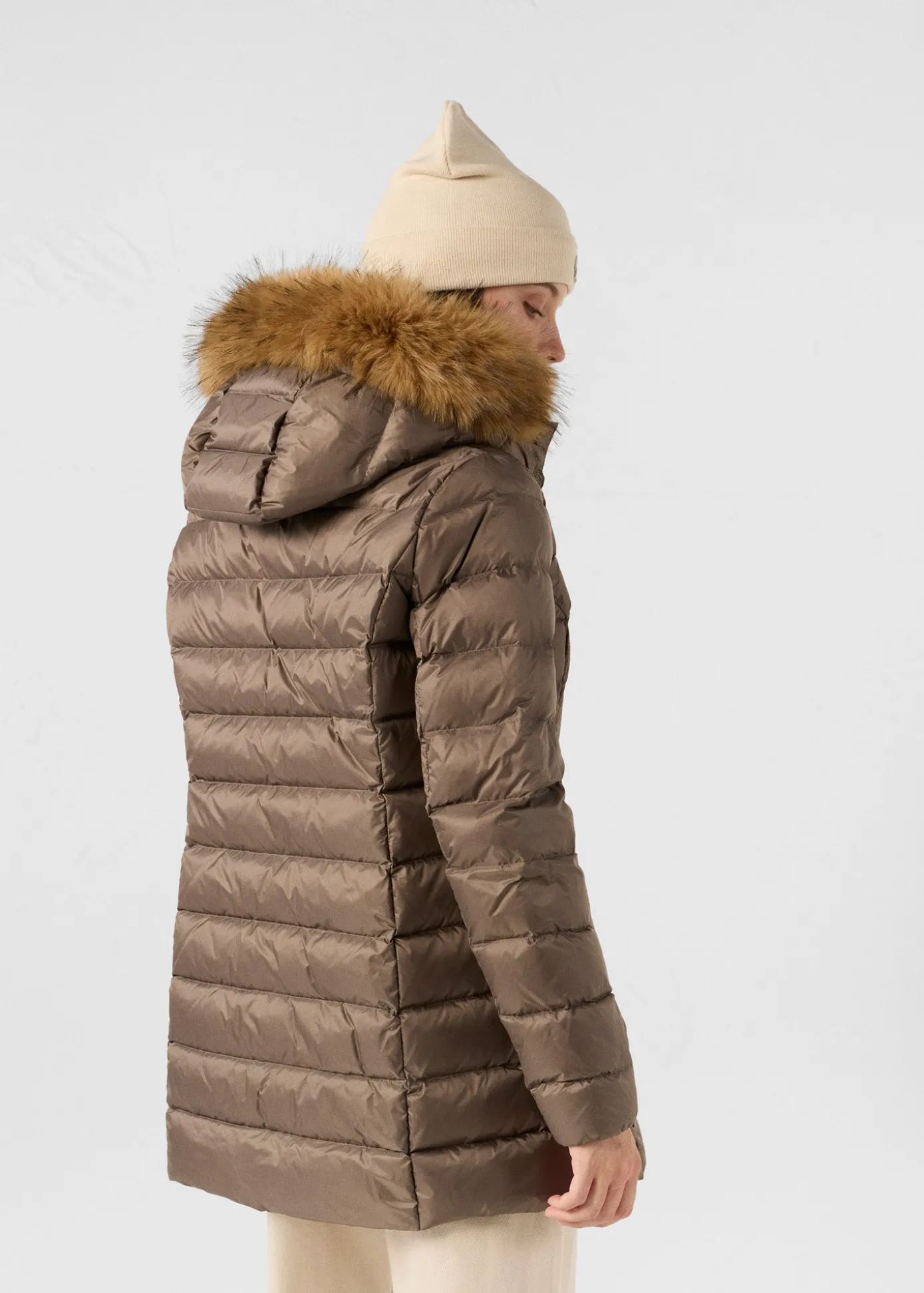 Doudoune mi-longue Grand Froid Taupe Perle