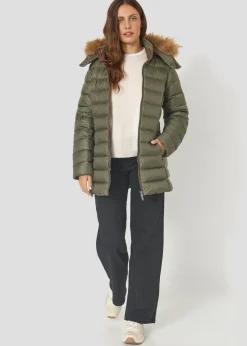 Doudoune mi-longue Grand Froid Army Perle