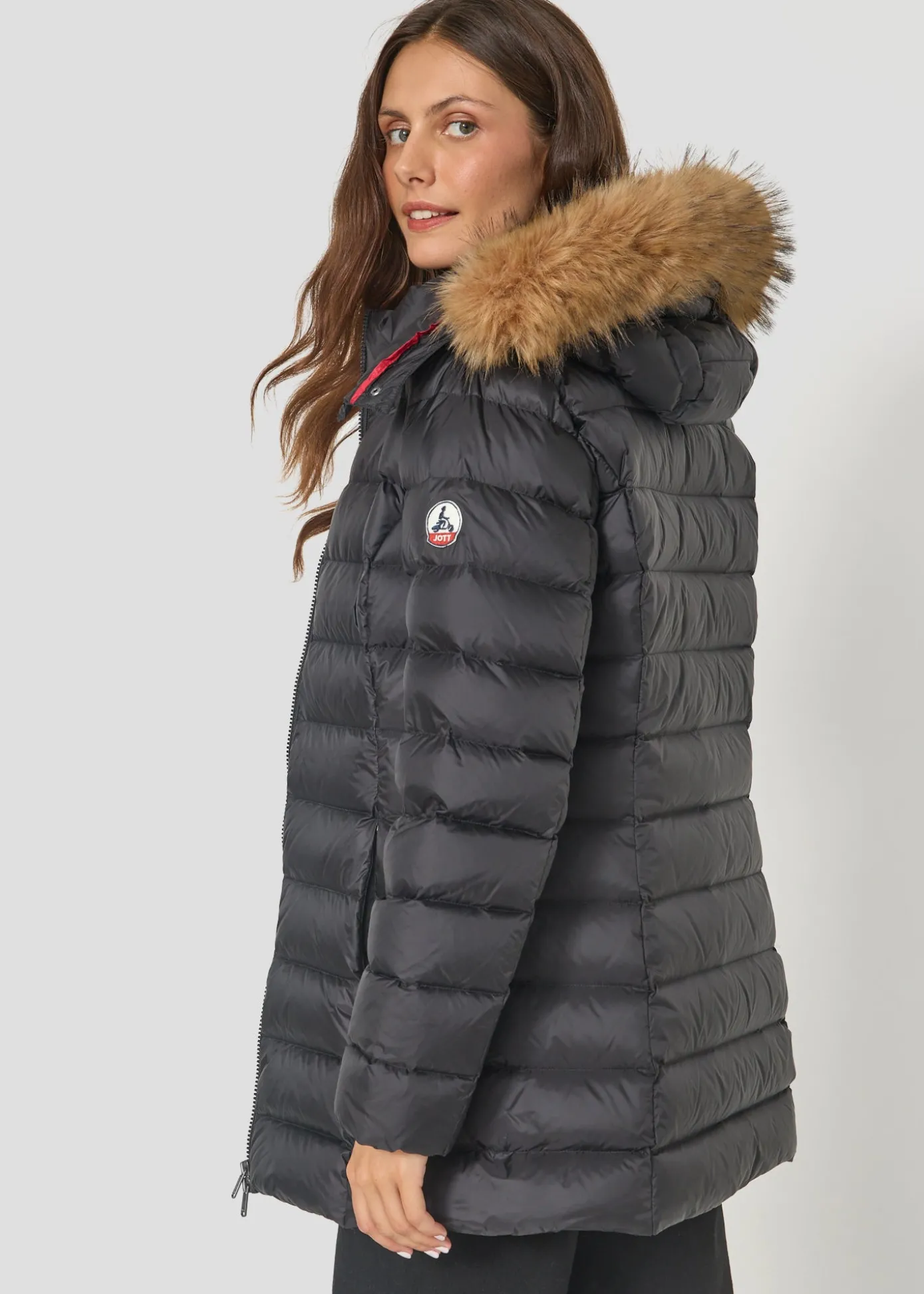 Doudoune mi-longue Grand Froid Noir Perle