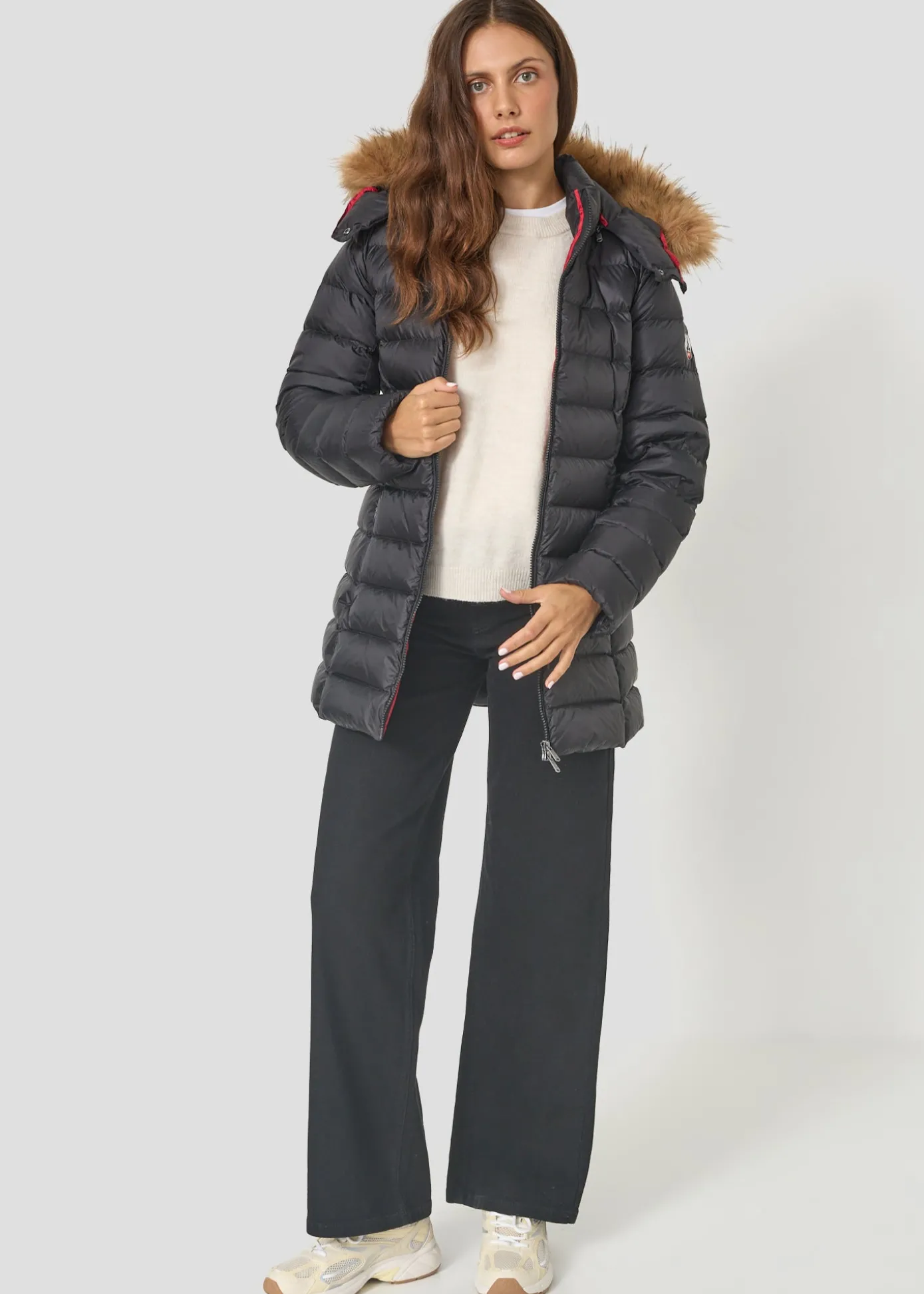 Doudoune mi-longue Grand Froid Noir Perle