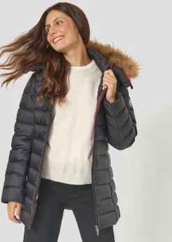 Doudoune mi-longue Grand Froid Noir Perle