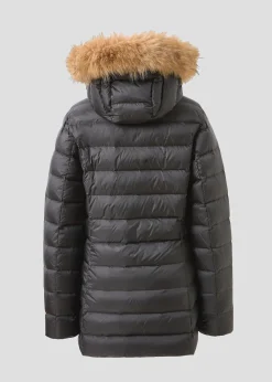 Doudoune mi-longue Grand Froid Noir Perle