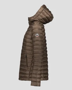 Doudoune mi-longue Taupe Claudie