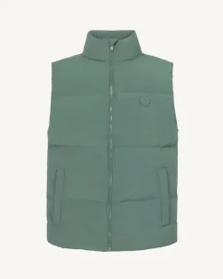 Doudoune mixte sans manches esprit 'Puffer' Vert céladon Nagano