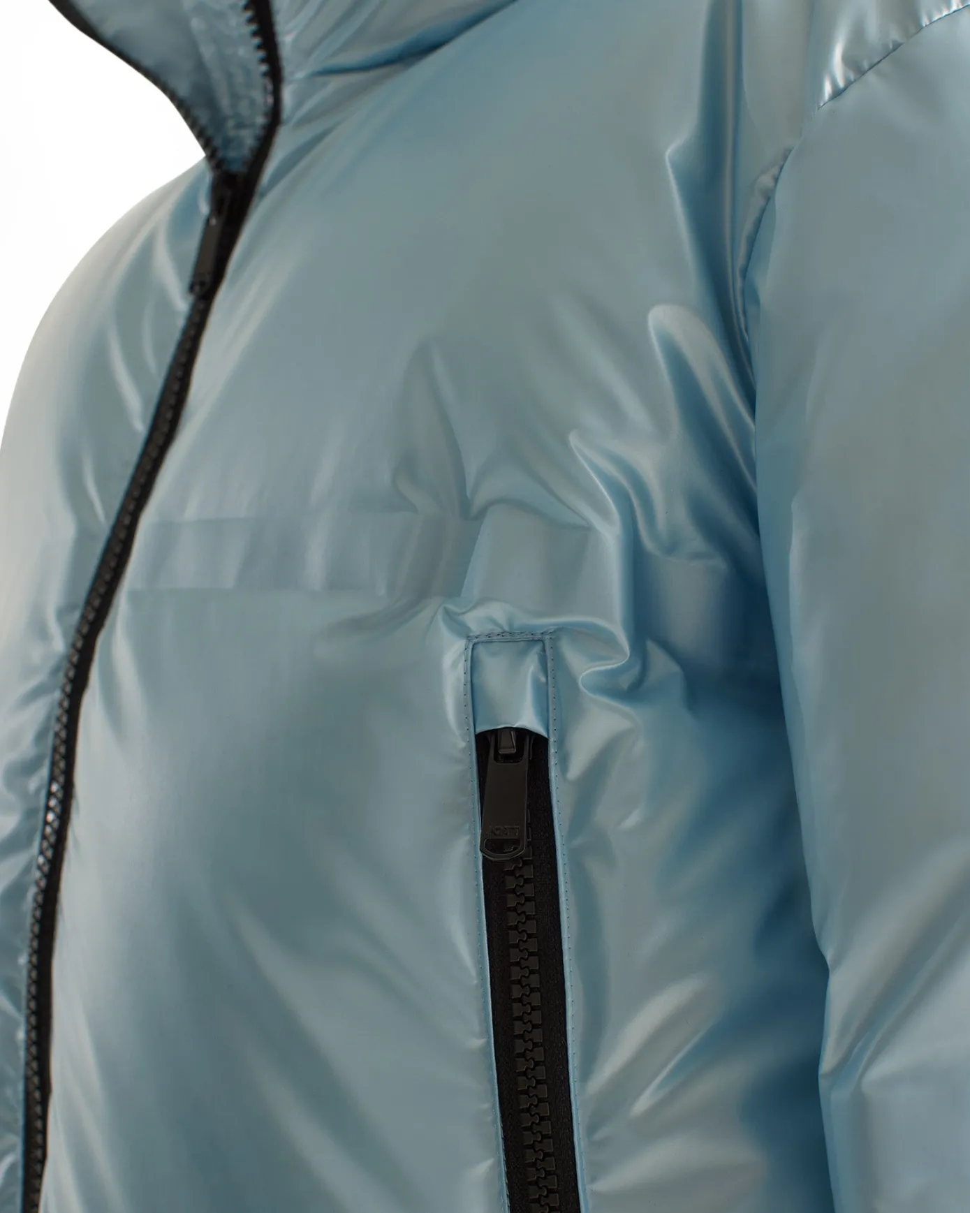 Doudoune métallique esprit 'Puffer' Bleu glacier Flake