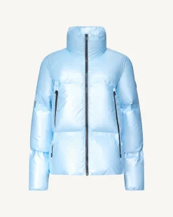 Doudoune métallique esprit 'Puffer' Bleu glacier Flake