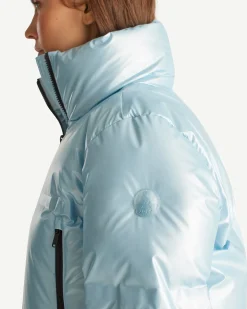 Doudoune métallique esprit 'Puffer' Bleu glacier Flake