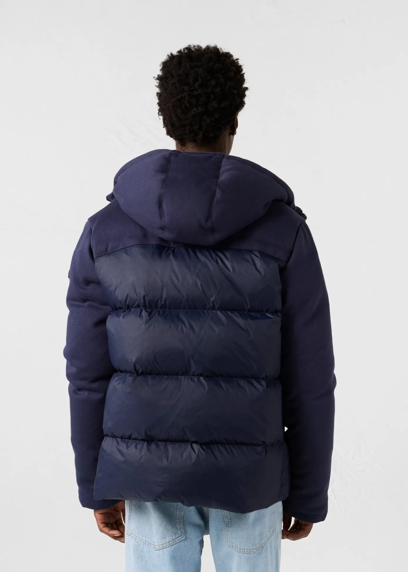 Doudoune puffer bi-matière Marine Thunder