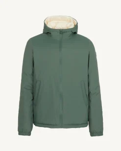 Doudoune réversible à capuche Vert céladon/Argile Bergen 2.0