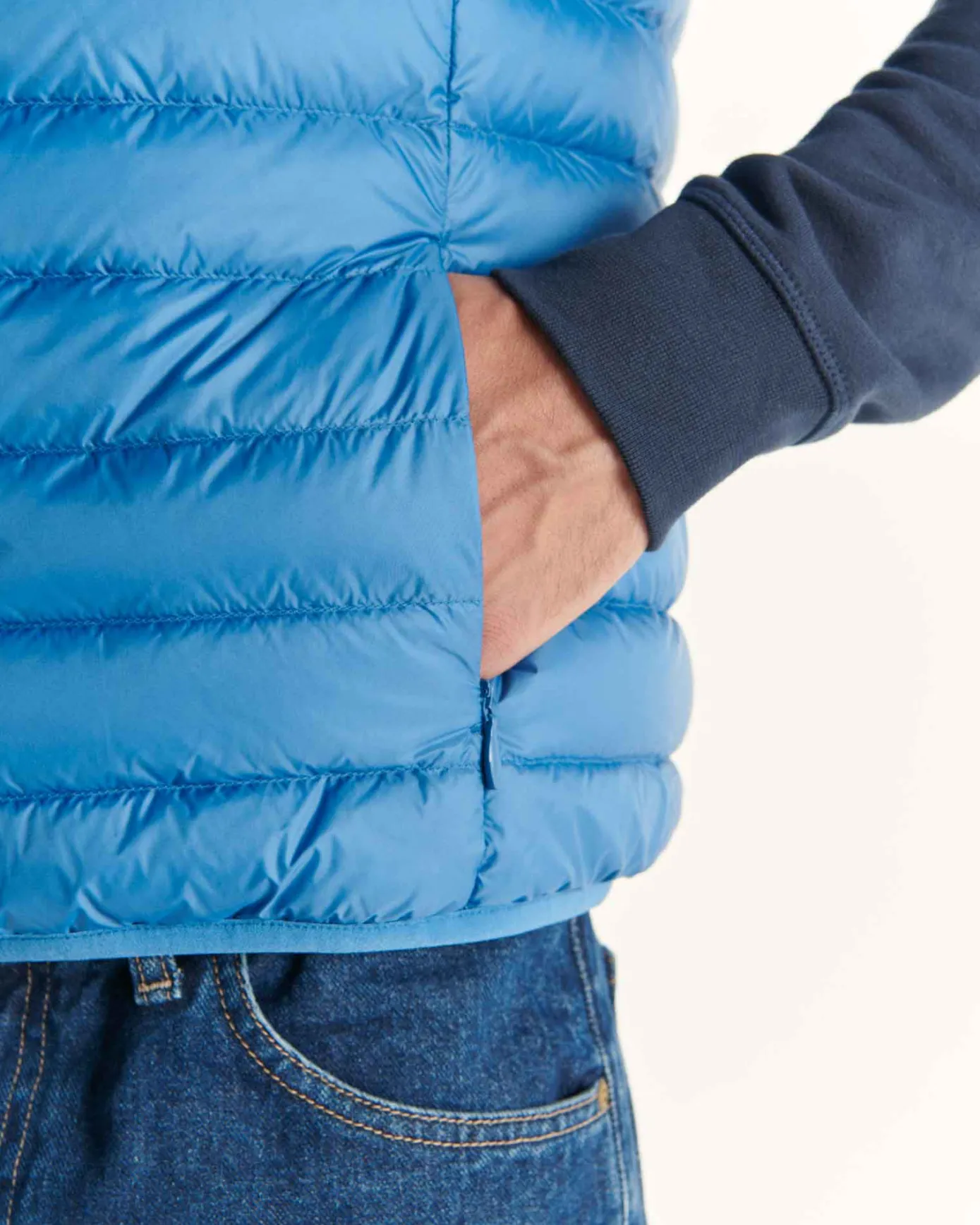 Doudoune sans manches Bleu denim Tom