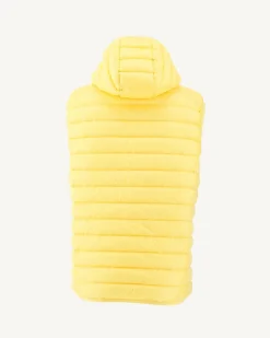 Doudoune sans manches à capuche Jaune clair Pat