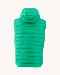 Doudoune sans manches à capuche Vert Pat