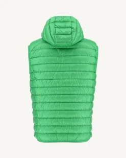 Doudoune sans manches à capuche Vert Pat