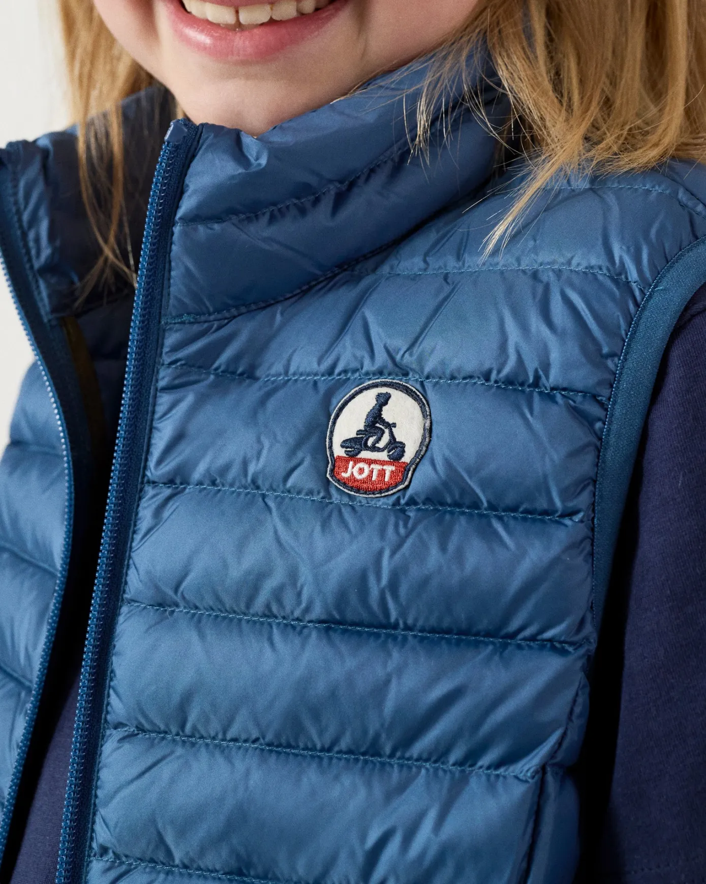 Doudoune sans manches enfant Bleu jeans Zoe