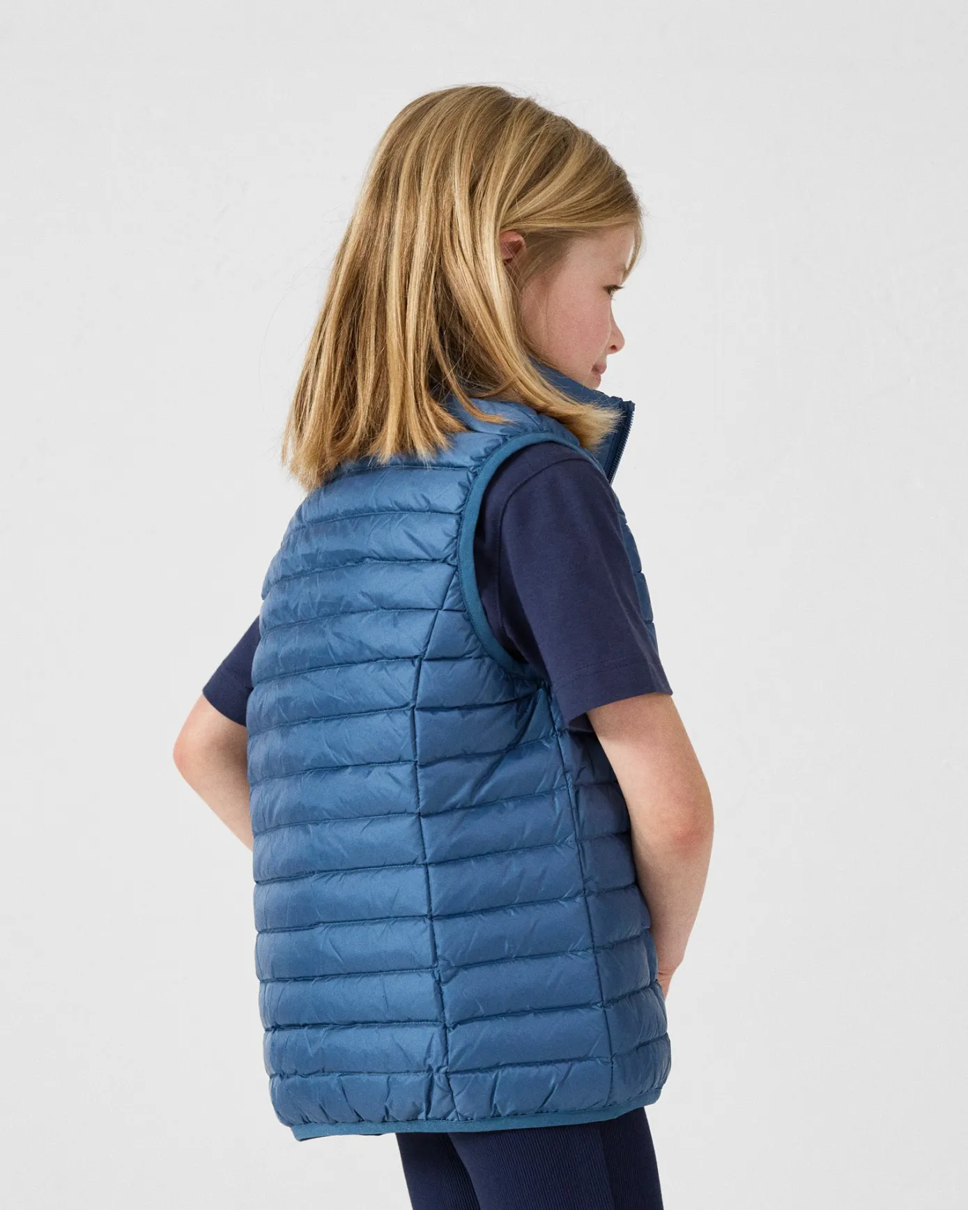 Doudoune sans manches enfant Bleu jeans Zoe