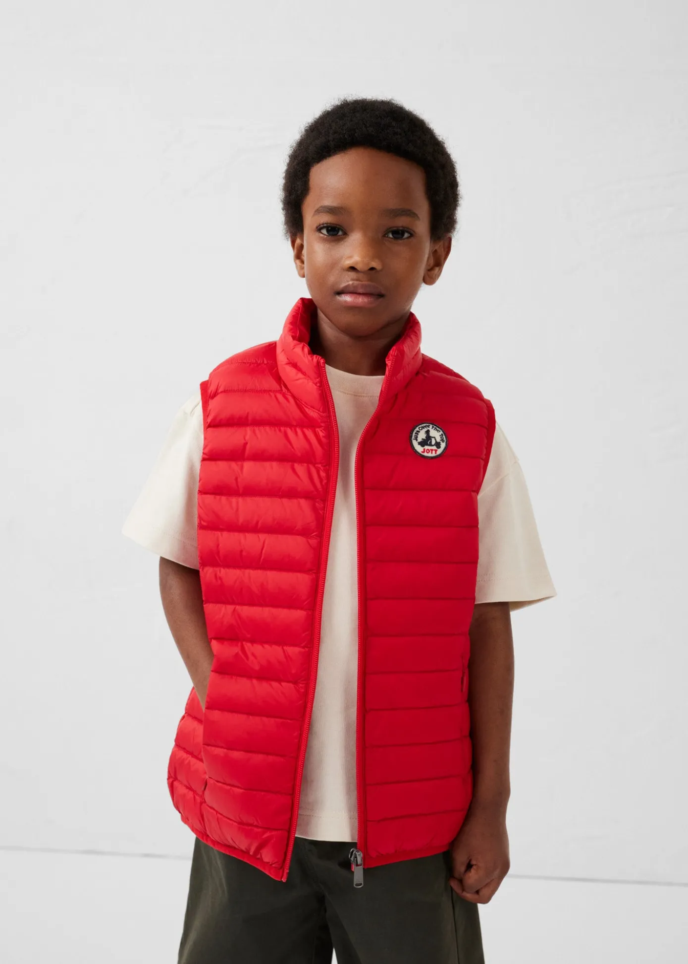 Doudoune sans manches enfant Rouge carmin Zoe