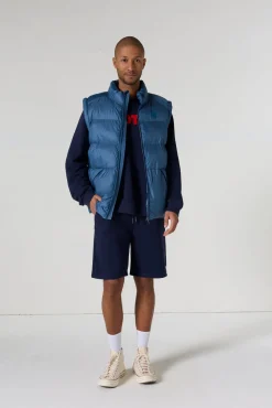 Doudoune sans manches oversize Bleu jeans Ezio