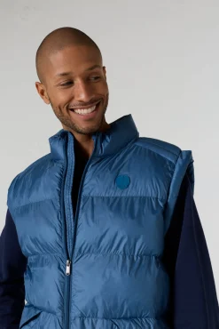 Doudoune sans manches oversize Bleu jeans Ezio