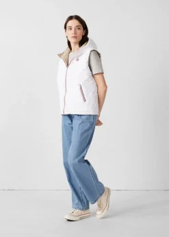 Doudoune sans manches réversible Blanc/Beige Laren