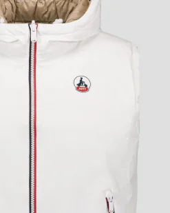 Doudoune sans manches réversible Blanc/Beige Laren