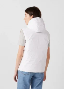 Doudoune sans manches réversible Blanc/Beige Laren