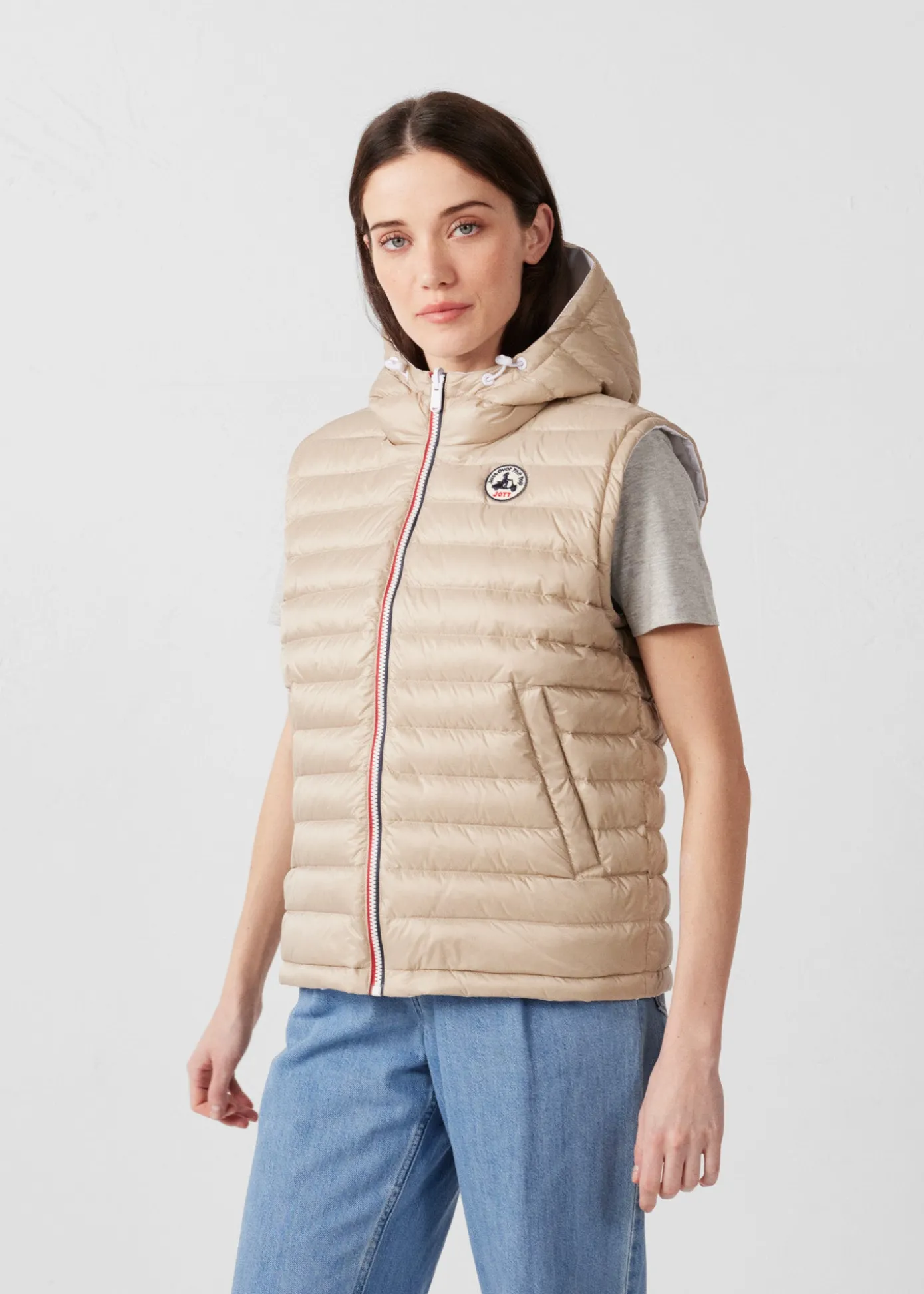 Doudoune sans manches réversible Blanc/Beige Laren
