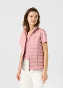 Doudoune sans manches stretch Rose antique Grenada