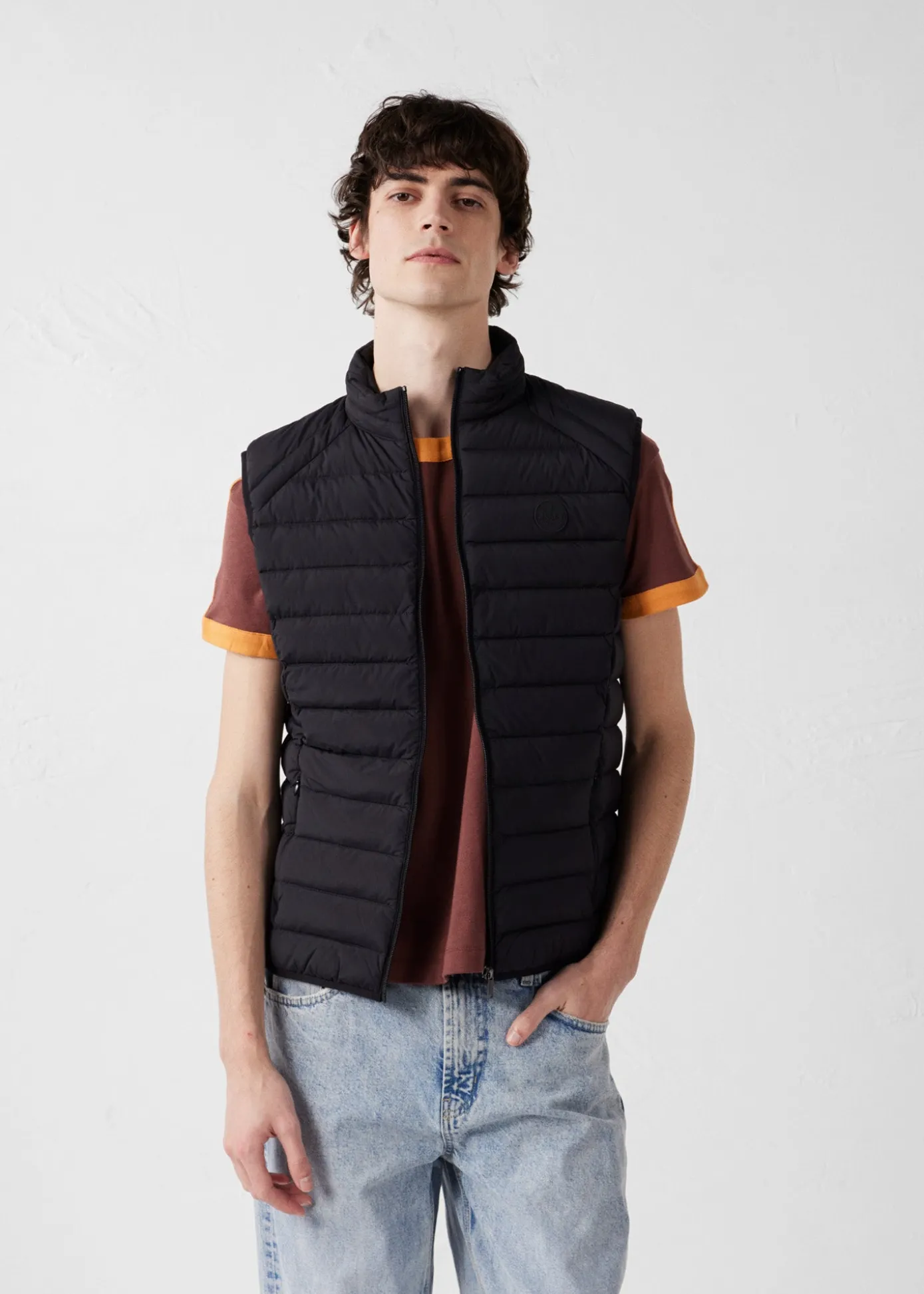 Doudoune sans manches stretch Noir Arafo