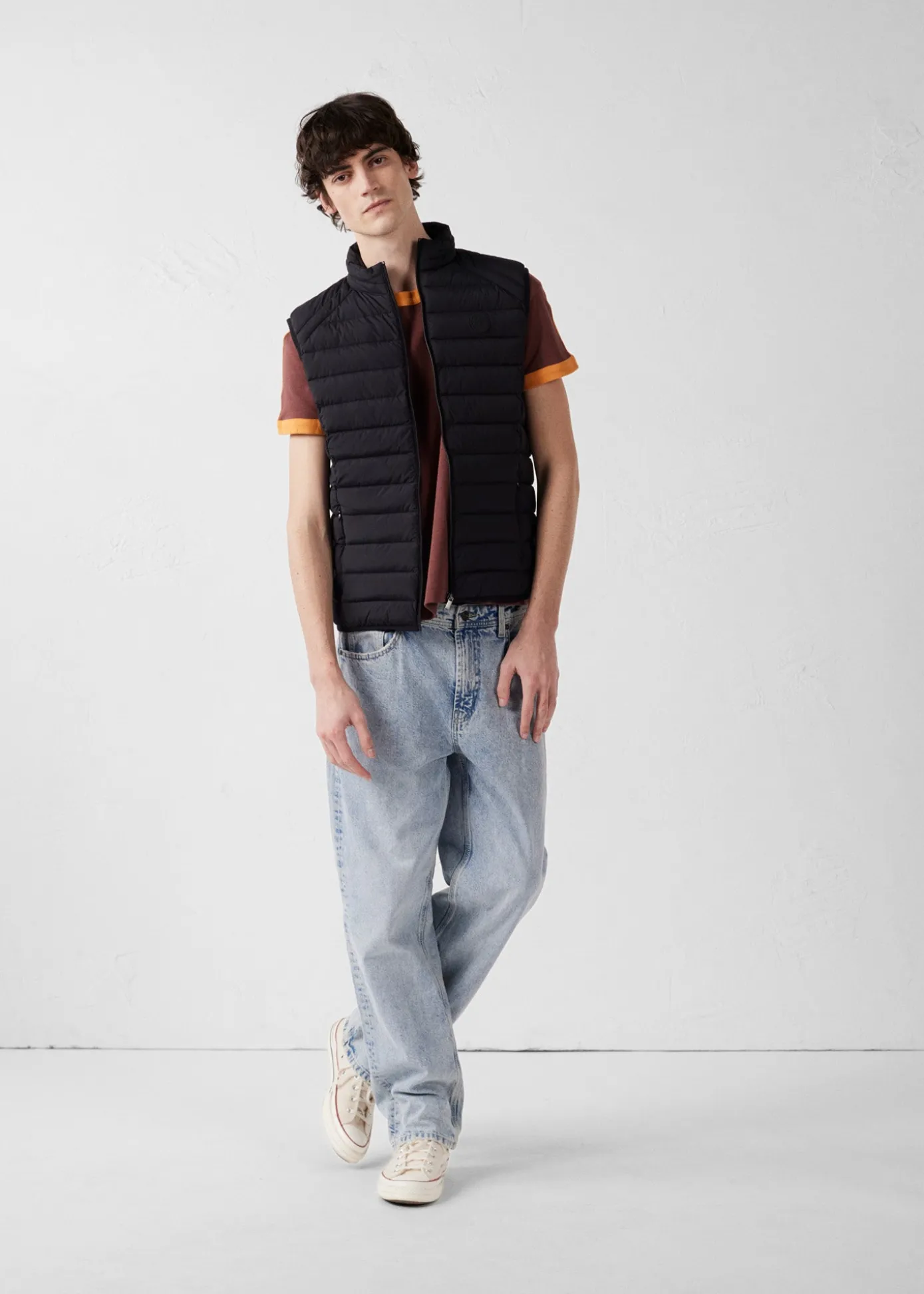 Doudoune sans manches stretch Noir Arafo