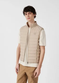 Doudoune sans manches stretch Beige Arafo