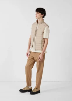 Doudoune sans manches stretch Beige Arafo