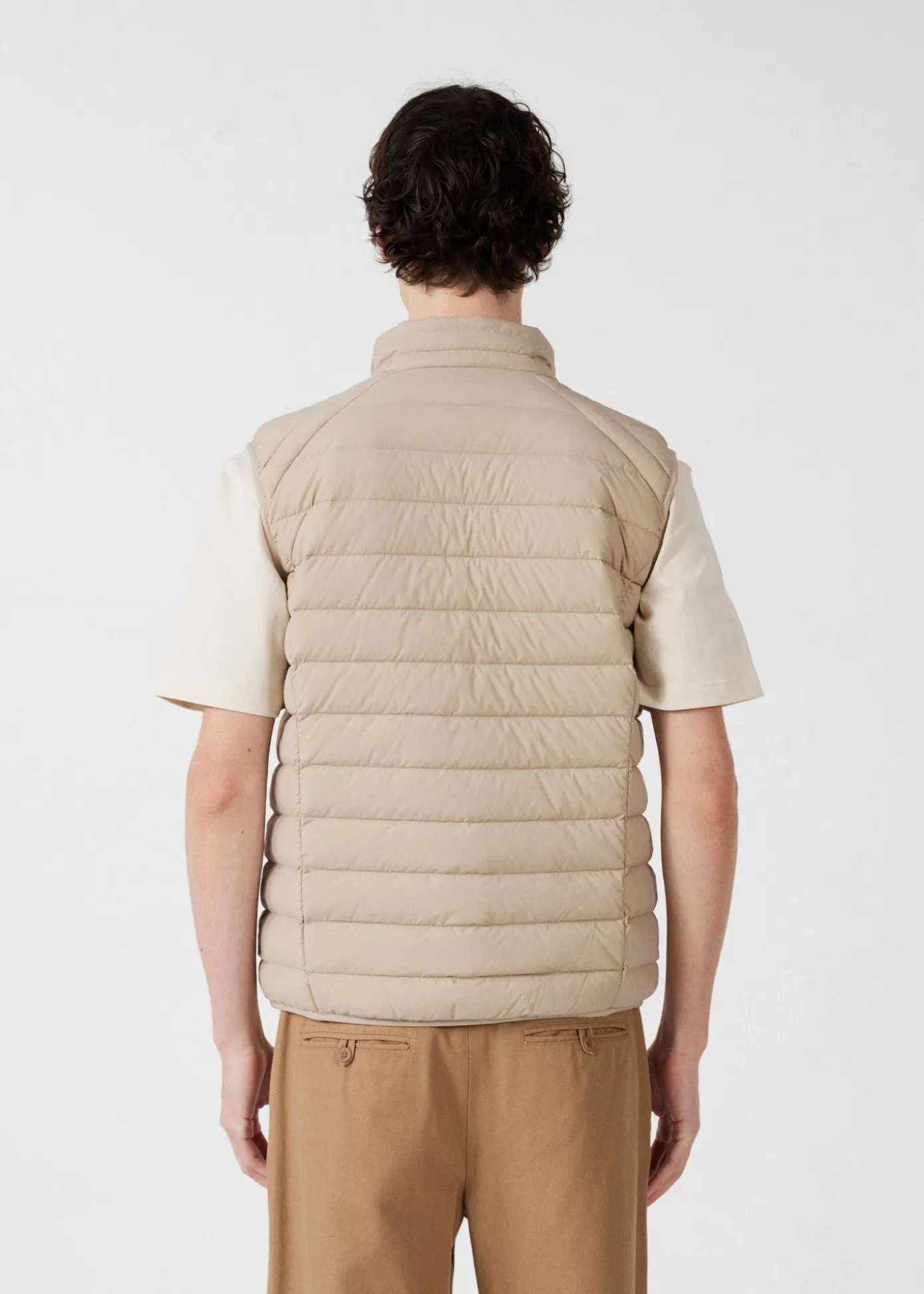 Doudoune sans manches stretch Beige Arafo