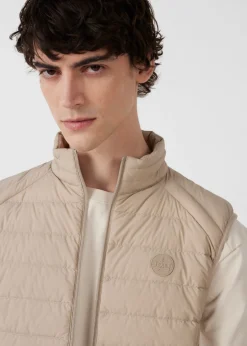 Doudoune sans manches stretch Beige Arafo
