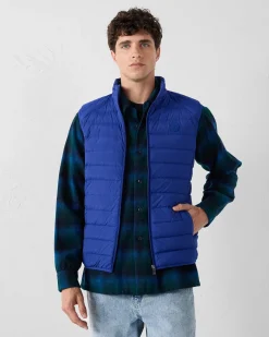 Doudoune sans manches stretch Bleu cobalt Arafo