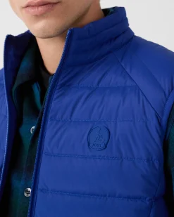 Doudoune sans manches stretch Bleu cobalt Arafo