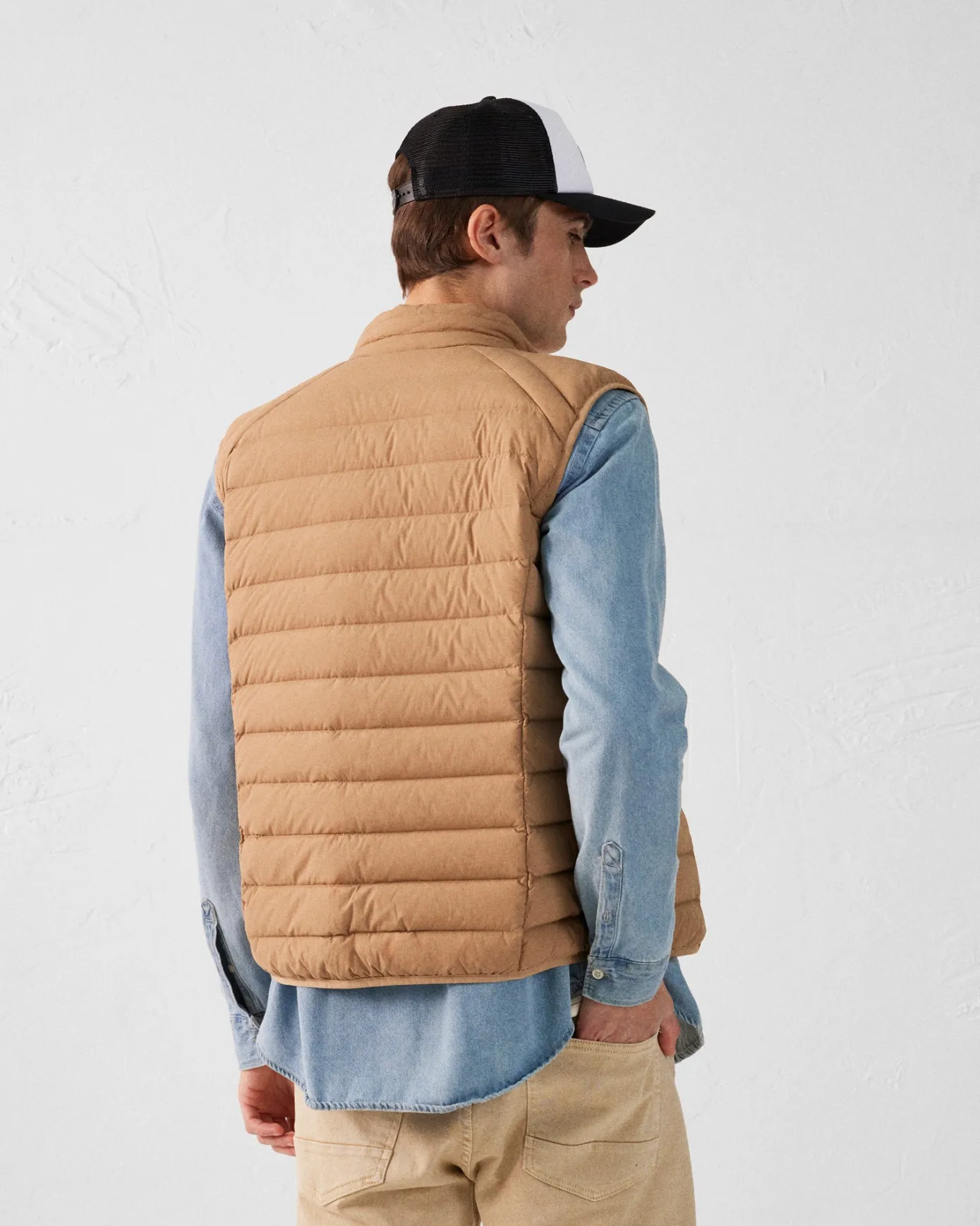 Doudoune sans manches stretch Fauve Arafo