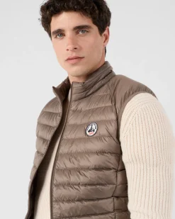 Doudoune sans manches Taupe Tom