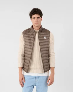 Doudoune sans manches Taupe Tom