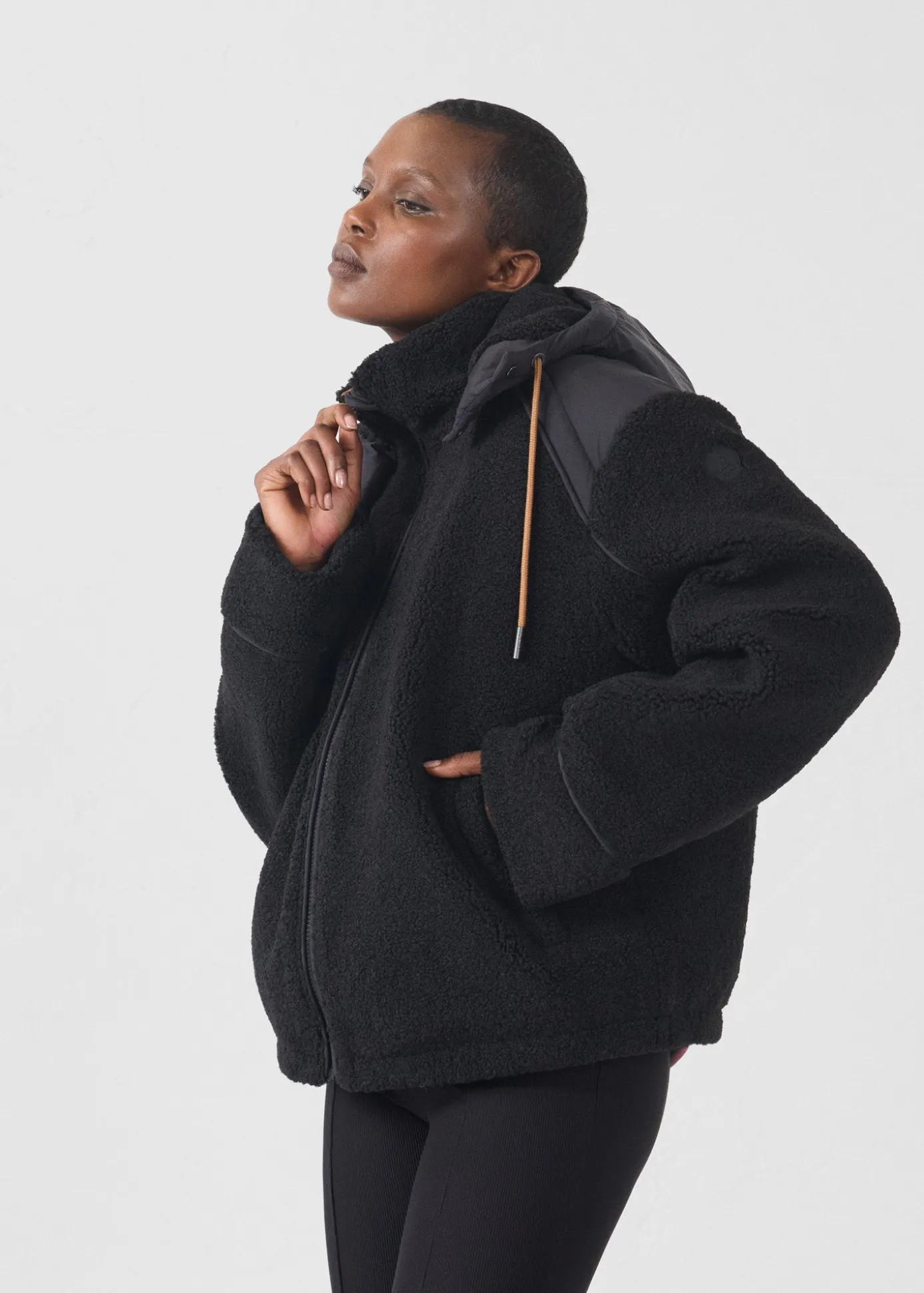 Doudoune sherpa Noir Ivana