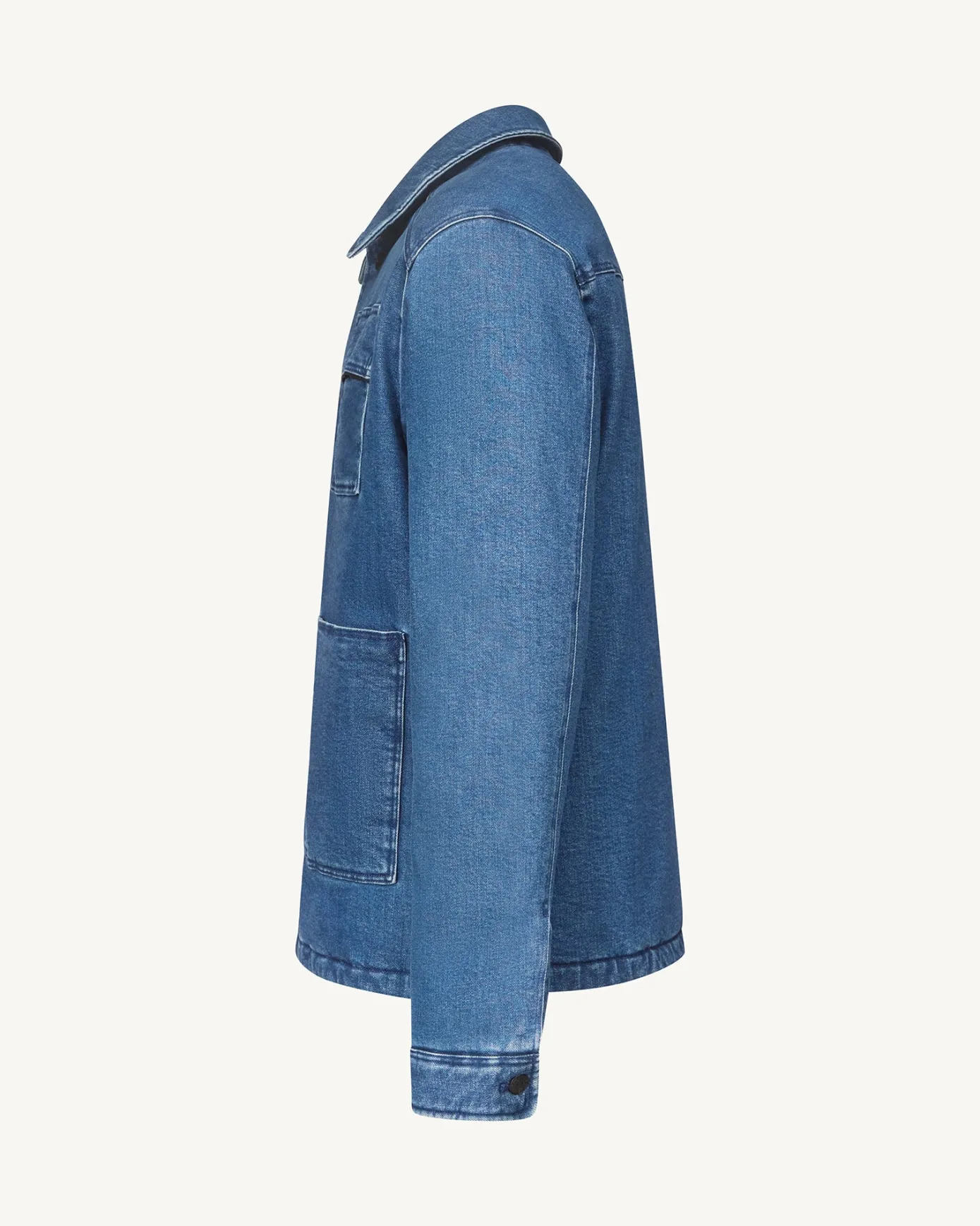 Doudoune surchemise Dark denim jeans Travail Worker JOTT x DENHAM